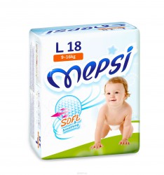 Подгузники 18 шт. Mepsi 9-16 кг р. l