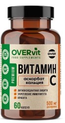 Витамин C аскорбат кальция OVERvit БАД 60 шт. капс. 500 мг