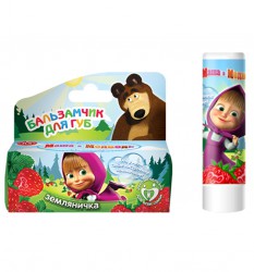 Бальзам для губ Маша и Медведь земляничка 4.5 мл