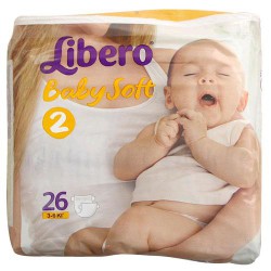 Подгузники 26 шт. Libero Беби софт мини 3-6 кг