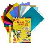 Набор, Каляка-Маляка 1 шт арт. НКБКМ8/8 цветной картон 210 г/м2 8 цветов 8 листов А4 + цветная бумага 80 г/м2 двухсторонняя 16 цветов 8 листов А4  в папке