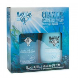 Набор Le Petit Marseillais молочко для тела СПА Море увлажняющее для сухой кожи + освежающий гель для душа СПА Море 250 мл + 250 мл