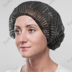 Шапочка медицинская одноразовая, 1 шт 12 г/м2 Шарлотта спанбонд черная
