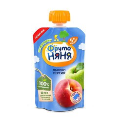 Пюре Фрутоняня яблоко персик 90 г