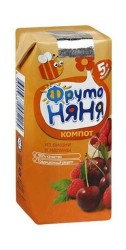 Компот Фрутоняня вишня малина с сахаром с 3 лет 0.5 л