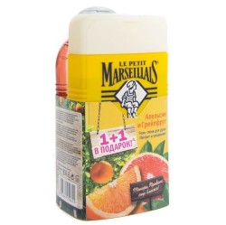Набор Le Petit Marseillais шампунь экстракт трех цветов и грейпфрут + гель-пена для душа грейпфрут и апельсин 250 мл + 250 мл